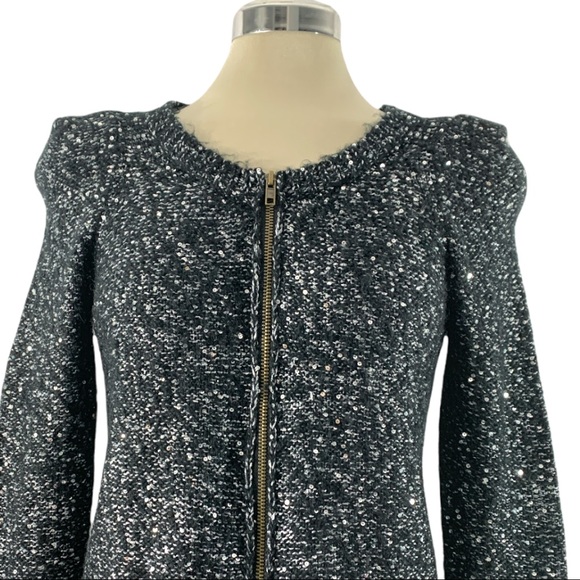 Peace Dove Elegant Black and Metallic  Long Sleeves Top Size SP. - Picture 5 of 6